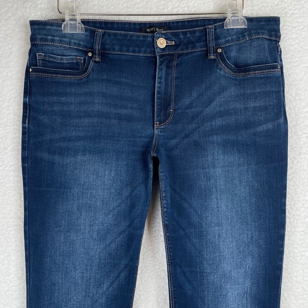White House Black Market Dark Wash Bootcut Jeans Womens 12R Mid Rise Stretch